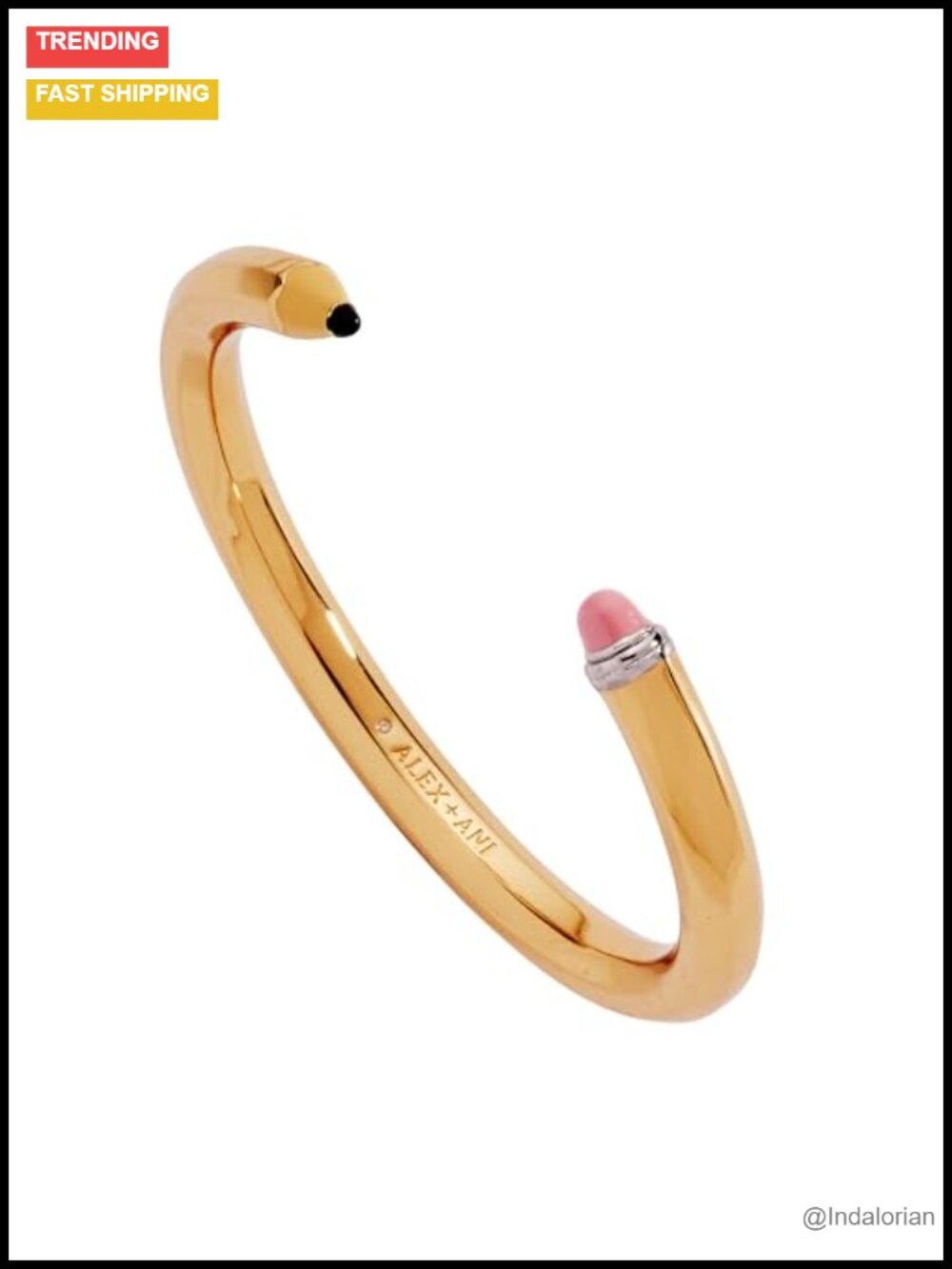 Alex and Ani School-Themed Charm Bracelet for Women Enamel Pencil
